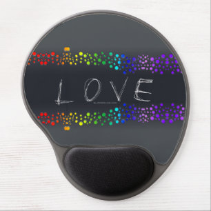 SlipperyJoe love bubbles red orange yellow green c Gel Mouse Pad