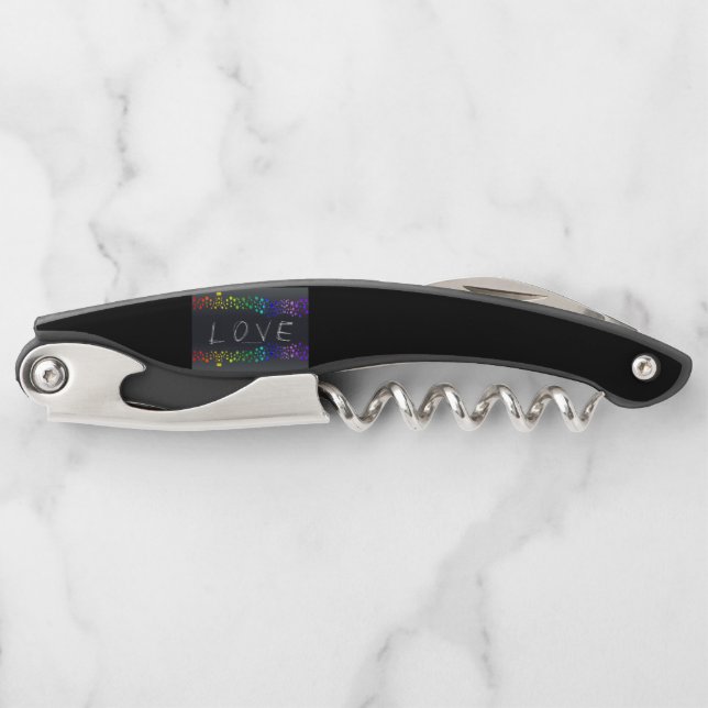 SlipperyJoe love bubbles red orange yellow green c Waiter's Corkscrew (Front)