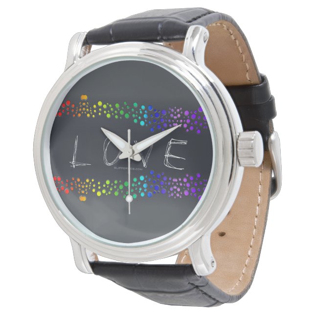 SlipperyJoe love bubbles red orange yellow green c Watch (Angled)