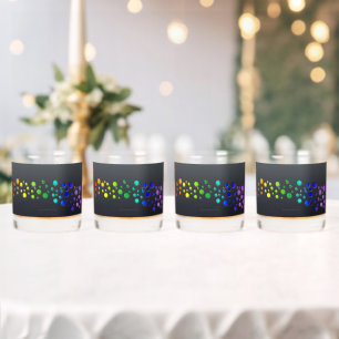 SlipperyJoe love bubbles red orange yellow green c Whiskey Glass