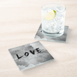 SlipperyJoe love has no color race skin-tone bound Glass Coaster