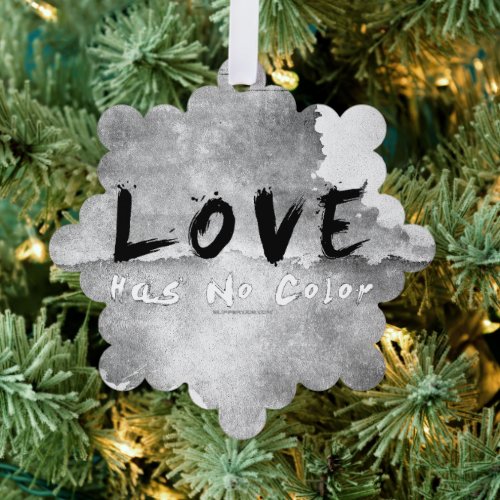 SlipperyJoe love has no color race skin-tone bound Ornament Card