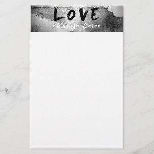 SlipperyJoe love has no color race skin-tone bound Stationery