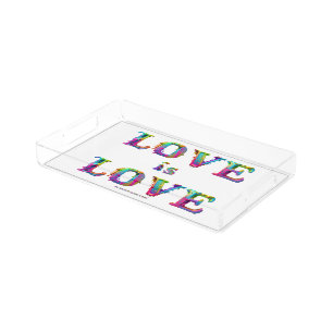 SlipperyJoe love is love dripping melting dynamic Acrylic Tray