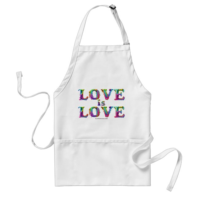 SlipperyJoe love is love dripping melting dynamic  Adult Apron (Front)