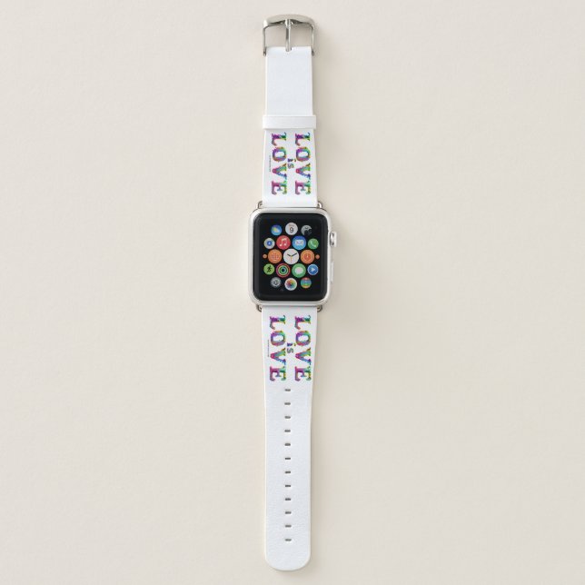 SlipperyJoe love is love dripping melting dynamic  Apple Watch Band (Front)