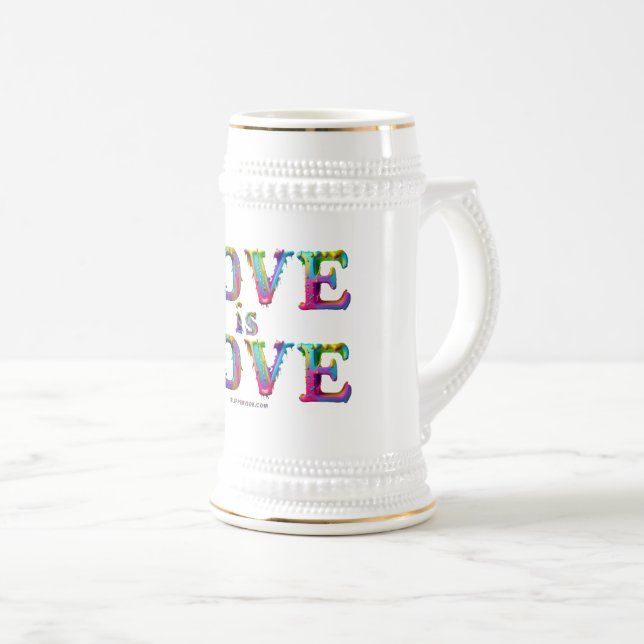 SlipperyJoe love is love dripping melting dynamic  Beer Stein (Front Right)