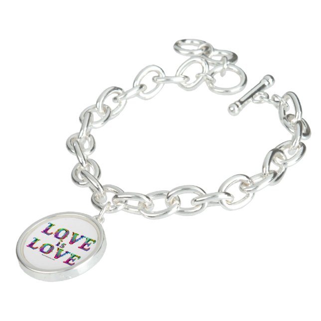 SlipperyJoe love is love dripping melting dynamic  Bracelet (Side)