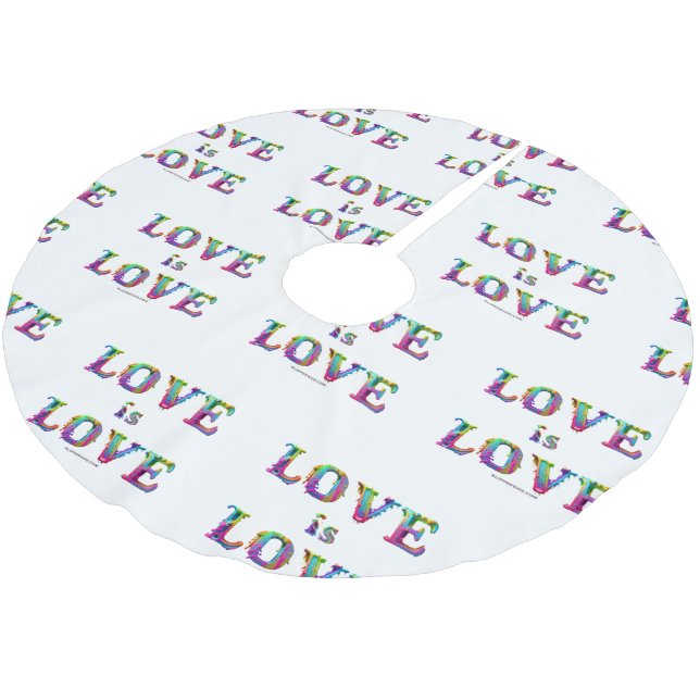 SlipperyJoe love is love dripping melting dynamic  Brushed Polyester Tree Skirt (Angled)