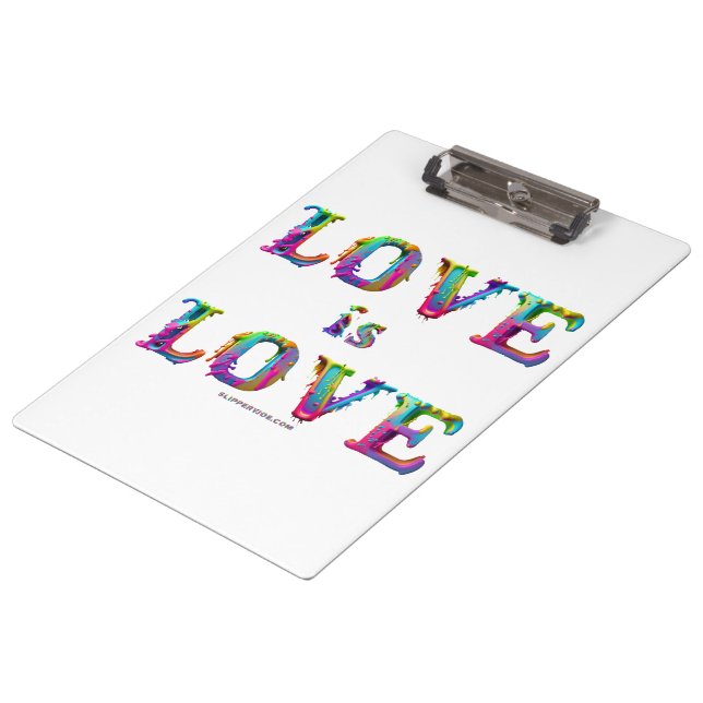 SlipperyJoe love is love dripping melting dynamic  Clipboard (Angled)