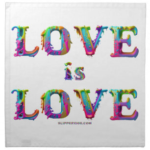 SlipperyJoe love is love dripping melting dynamic Cloth Napkin