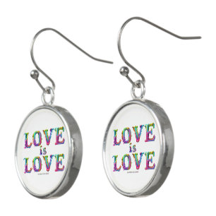 SlipperyJoe love is love dripping melting dynamic Earrings