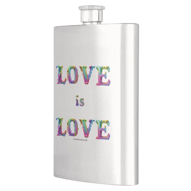 SlipperyJoe love is love dripping melting dynamic  Flask (Left)