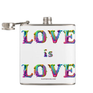 SlipperyJoe love is love dripping melting dynamic  Flask