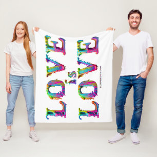 SlipperyJoe love is love dripping melting dynamic Fleece Blanket