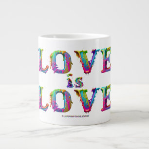 SlipperyJoe love is love dripping melting dynamic Giant Coffee Mug