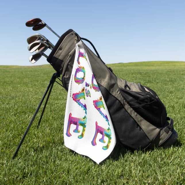 SlipperyJoe love is love dripping melting dynamic  Golf Towel (Green)
