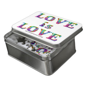 SlipperyJoe love is love dripping melting dynamic Jigsaw Puzzle