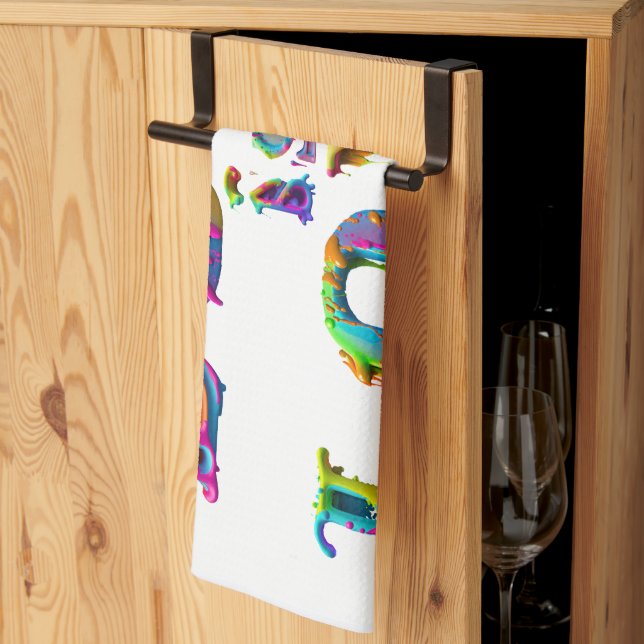 SlipperyJoe love is love dripping melting dynamic  Kitchen Towel (Thirds Fold)