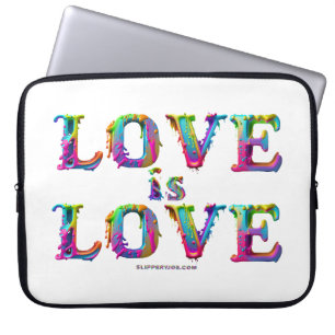 SlipperyJoe love is love dripping melting dynamic  Laptop Sleeve