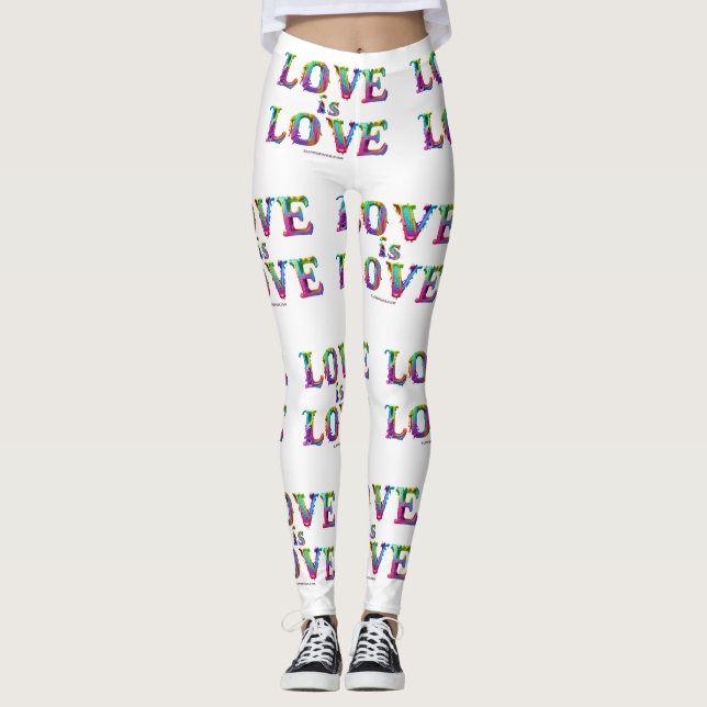SlipperyJoe love is love dripping melting dynamic  Leggings (Front)
