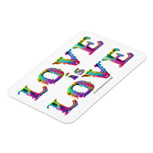 SlipperyJoe love is love dripping melting dynamic  Magnet