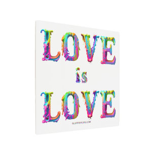SlipperyJoe love is love dripping melting dynamic Metal Print