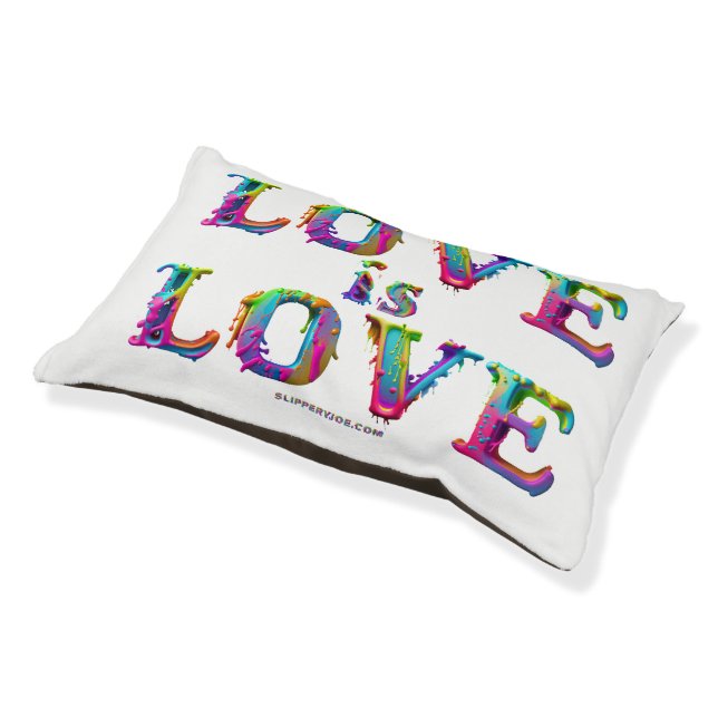 SlipperyJoe love is love dripping melting dynamic  Pet Bed (Angled)