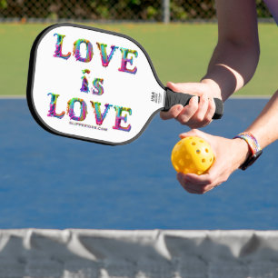SlipperyJoe love is love dripping melting dynamic  Pickleball Paddle