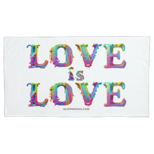 SlipperyJoe love is love dripping melting dynamic Pillow Case