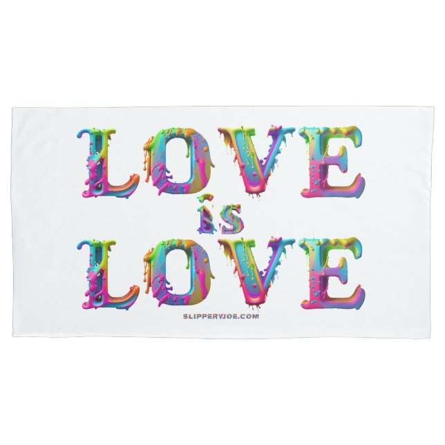SlipperyJoe love is love dripping melting dynamic  Pillow Case (Front)