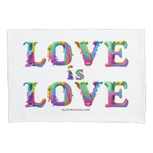 SlipperyJoe love is love dripping melting dynamic Pillow Case