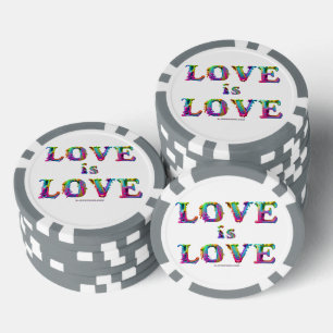 SlipperyJoe love is love dripping melting dynamic Poker Chips