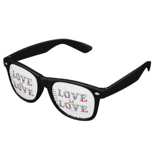 SlipperyJoe love is love dripping melting dynamic  Retro Sunglasses