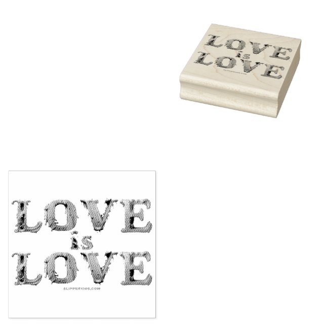 SlipperyJoe love is love dripping melting dynamic  Rubber Stamp (Stamped)