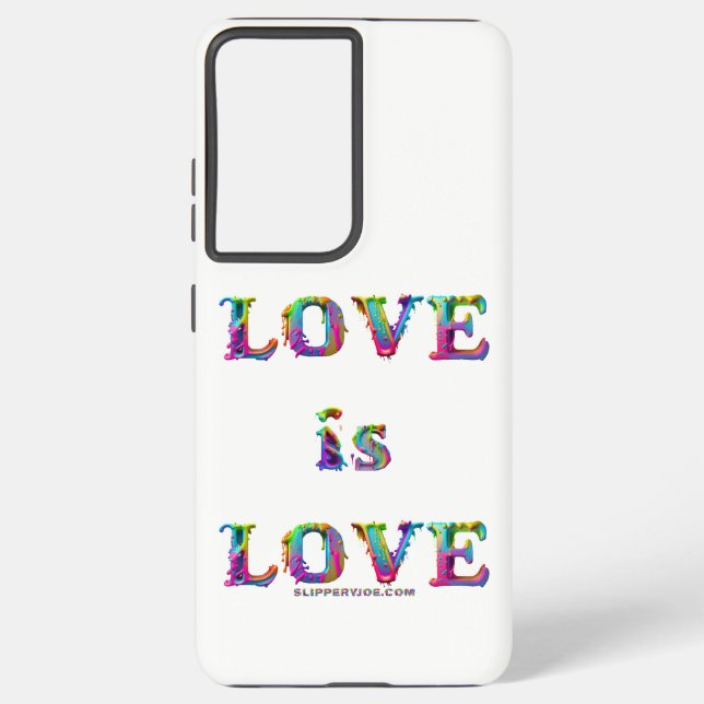SlipperyJoe love is love dripping melting dynamic  Samsung Galaxy Case (Back)