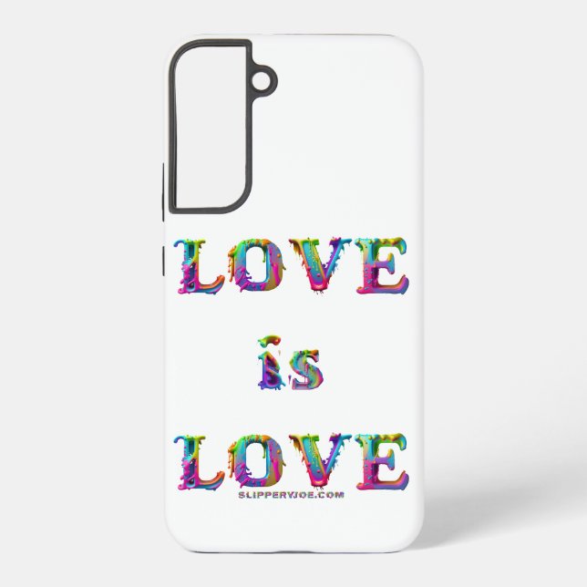 SlipperyJoe love is love dripping melting dynamic  Samsung Galaxy Case (Back)