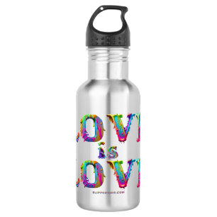 SlipperyJoe love is love dripping melting dynamic Stainless Steel Water Bottle