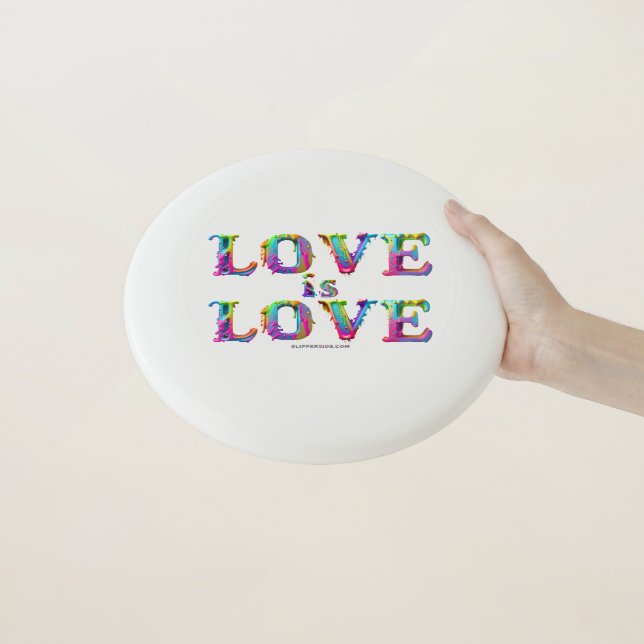 SlipperyJoe love is love dripping melting dynamic  Wham-O Frisbee (In Hand)