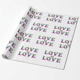 SlipperyJoe love is love dripping melting dynamic Wrapping Paper