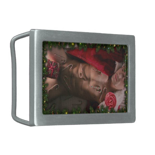 SlipperyJoe male chest six pack stomach bare torso Belt Buckle (Front Left)