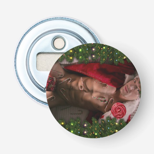 SlipperyJoe male chest six pack stomach bare torso Bottle Opener (Front)