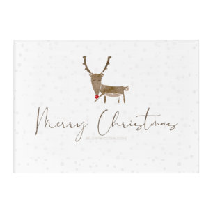 SlipperyJoe Merry Christmas reindeer red-nose antl Acrylic Print