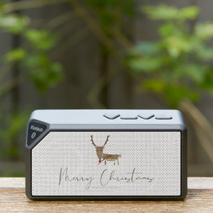 SlipperyJoe Merry Christmas reindeer red-nose antl Bluetooth Speaker