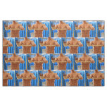 SlipperyJoe muscular man abs locker room tiled flo Fabric