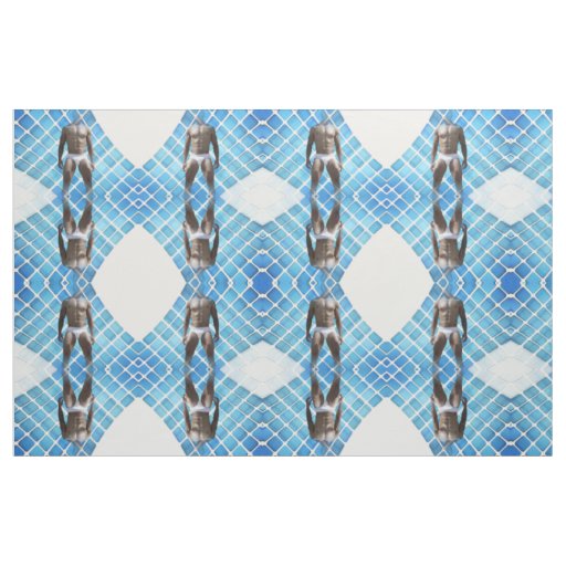 SlipperyJoe muscular man six-pack abs male white u Fabric