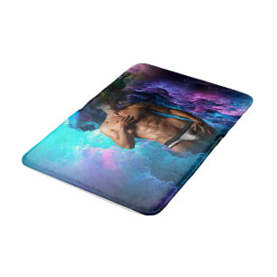 SlipperyJoe muscular man underwear bulge vibrant h Bath Mat