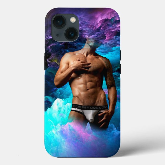 SlipperyJoe muscular man underwear bulge vibrant h Case-Mate iPhone Case (Back)