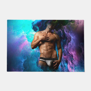 SlipperyJoe muscular man underwear bulge vibrant h Doormat