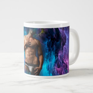 SlipperyJoe muscular man underwear bulge vibrant h Giant Coffee Mug